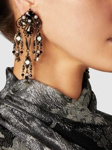 ERICKSON BEAMON‎ Dark Shadows Earrings ~ large chandelier earrings ~ statement jewellery - flipped