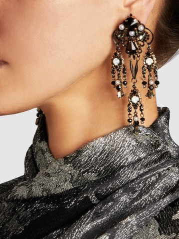 ERICKSON BEAMON‎ Dark Shadows Earrings ~ large chandelier earrings ~ statement jewellery