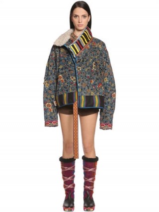 ETRO PRINTED CORDUROY BOMBER JACKET – floral cord jackets