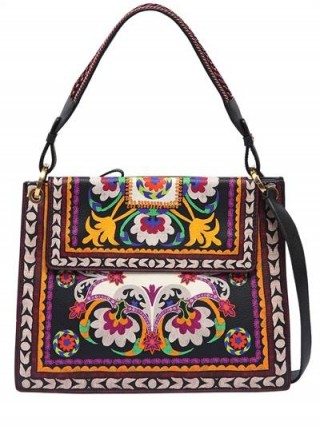 ETRO PRINTED LEATHER SHOULDER BAG – floral handbags