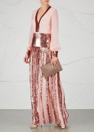 TEMPERLEY Filigree sequinned chiffon gown ~ pink statement gowns ~ occasion luxe - flipped