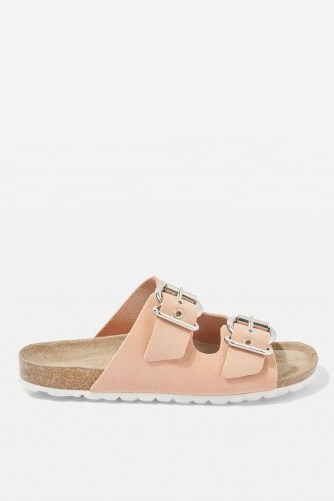TOPSHOP Finch Sliders – pink slide sandals - flipped