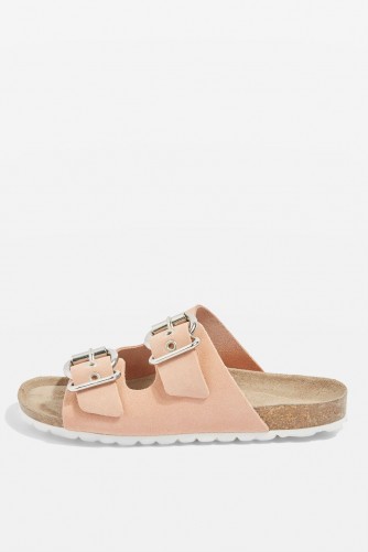 TOPSHOP Finch Sliders – pink slide sandals
