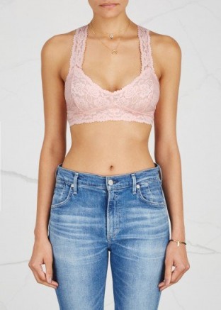 FREE PEOPLE Galloon cropped floral lace top | pink bralets | lacy crop tops