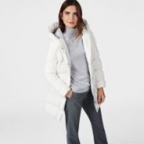 GANT Altitude Down Jacket ~ light grey winter jackets ~ stylish casual coats