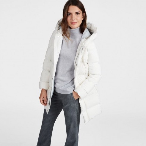GANT Altitude Down Jacket ~ light grey winter jackets ~ stylish casual coats - flipped