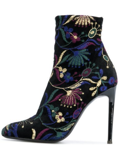 GIUSEPPE ZANOTTI DESIGN Celeste Shanghai booties ~ luxe floral ankle boots - flipped