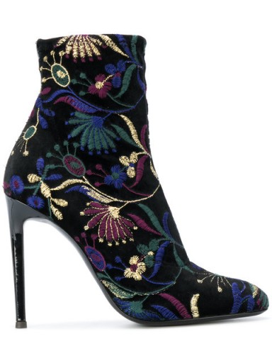 GIUSEPPE ZANOTTI DESIGN Celeste Shanghai booties ~ luxe floral ankle boots