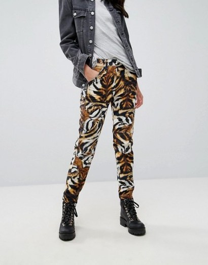 G-Star 5622 Elwood X 25 Pharrell Jean in Tiger Print | animal print denim jeans - flipped