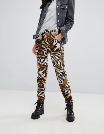 G-Star 5622 Elwood X 25 Pharrell Jean in Tiger Print | animal print denim jeans