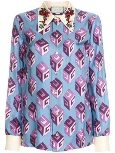 GUCCI GG Wallpaper blouse – printed blouses - flipped