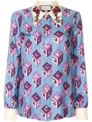GUCCI GG Wallpaper blouse – printed blouses