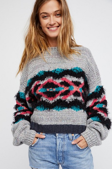 Free People I Heart You Jumper | boxy cropped jumpers | textured knitwear