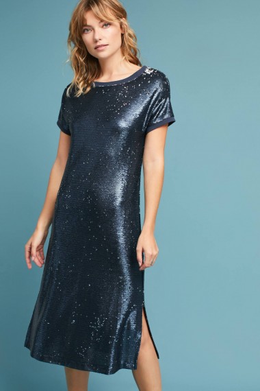 Moulinette Soeurs Interstellar Tunic Dress / shimmering blue dresses