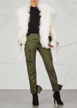 MONSE Ivory shearling jacket ~ shaggy jackets ~ winter style statement - flipped