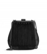 Reiss JINX TASSEL-DETAIL EVENING BAG BLACK – vintage style clutch bags – party accessory