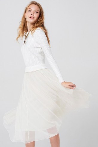 STORETS Julia Tulle Knit Dress | half knitted dresses - flipped