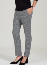 ISABELLA OLIVER JUNE MATERNITY TAILORED PANTS ~ smart houndstooth print pregnancy trousers