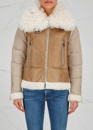MONCLER Kilia Toscana shearling and shell jacket ~ luxe winter jackets