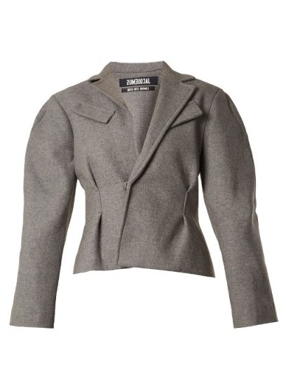 JACQUEMUS La Petite Veste wool-blend jacket ~ chic puff sleeve jackets - flipped