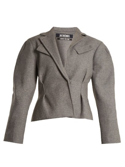 JACQUEMUS La Petite Veste wool-blend jacket ~ chic puff sleeve jackets