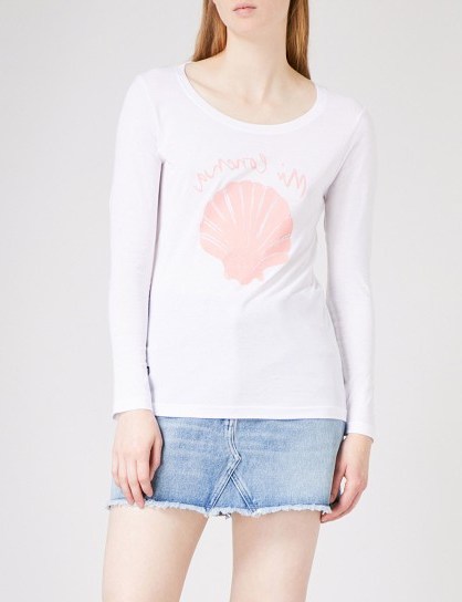 LADY GARDEN Suki Waterhouse cotton-jersey top | graphic print T-shirts | celebrity co-designed tees - flipped