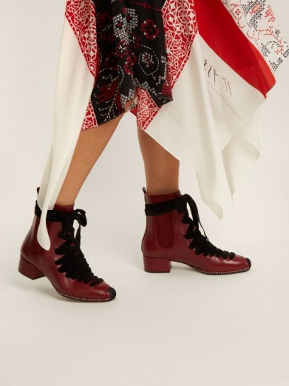 ALTUZARRA Leather chelsea boot | burgundy winter ankle boots