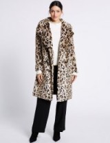 PER UNA New Leopard Print Coat ~ glamorous animal prints ~ M&S winter coats