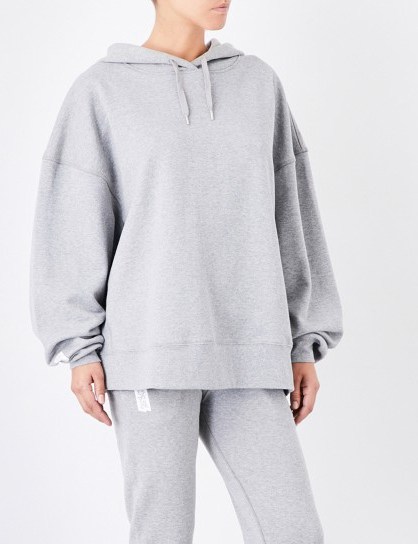 LES GIRLS LES BOYS Oversized stretch-jersey hoody | grey hoodies - flipped