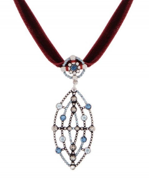 LULU FROST Leylah Velvet Choker Necklace ~ crystal chokers - flipped