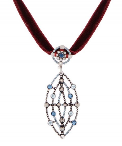 LULU FROST Leylah Velvet Choker Necklace ~ crystal chokers