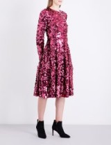 L.K. Bennett x Preen Sonic sequin dress – deep rose-pink sequinned dresses