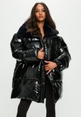 londunn + missguided black vinyl padded jacket ~ shiny oversized jackets ~ streetwear ~ get noticed! ~ street style