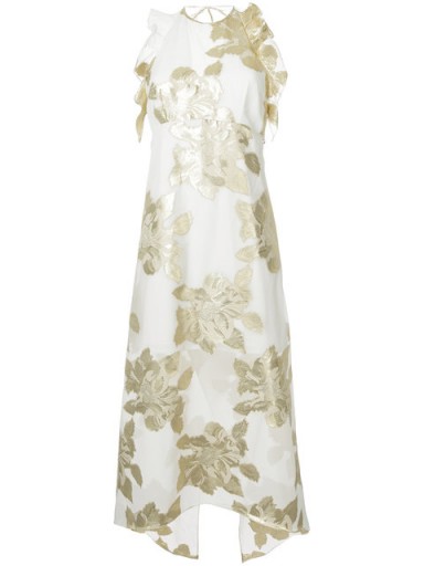 MANNING CARTELL Floral Alchemy dress / white and gold dresses