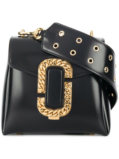 MARC JACOBS small St. Marc shoulder bag | black leather handbags