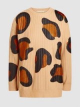 MARCO DE VINCENZO‎ Leopard Ribbed-Knit Wool Sweater