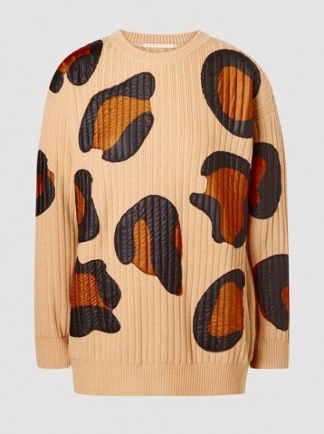 MARCO DE VINCENZO‎ Leopard Ribbed-Knit Wool Sweater - flipped