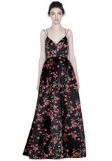 Alice and Olivia MARILLA V NECK STRAPPY GOWN / floral gowns
