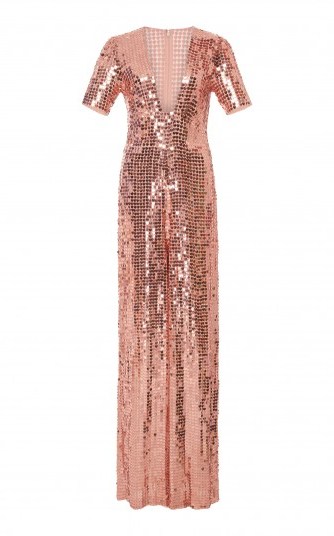 Temperley London Heart Charm Jumpsuit ~ pink sequinned jumpsuits - flipped