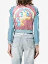 Moschino My Little Pony Lurex Applique Bomber Jacket / designer logo jackets