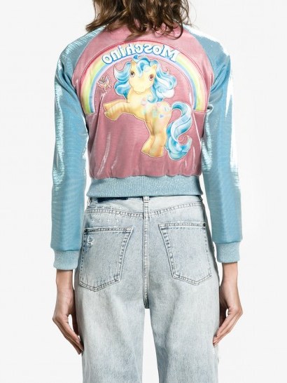 Moschino My Little Pony Lurex Applique Bomber Jacket / designer logo jackets - flipped