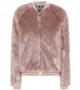 MOTHER The Letterman faux fur jacket | fluffy luxe bomber jackets