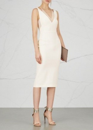 ROLAND MOURET Newlyn mesh-panelled dress ~ evening chic ~ cocktail hour ~ occasion dresses - flipped
