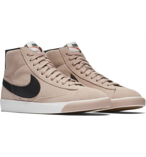 Nike Blazer Mid Vintage Sneakers | pink basketball trainers - flipped