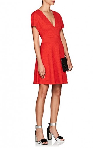 OPENING CEREMONY Jacquard Fit & Flare Dress ~ red dresses