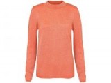Oliver Bonas Inferno Sparkle Jumper / orange crew neck jumpers / shimmering knitwear