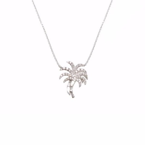 Ri Noor Palm Tree Diamond Necklace