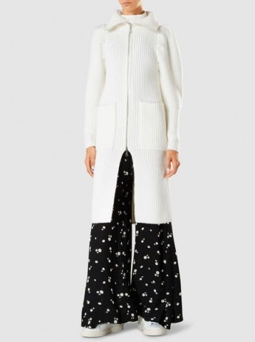 PAPER LONDON‎ Rocketa Wool Cardigan ~ long white cardigans ~ stylish knitwear - flipped