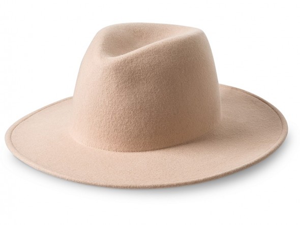 Oliver Bonas Wide Brim Fedora Hat / blush-pink hats