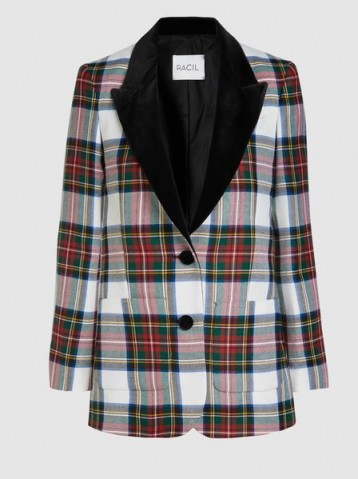 RACIL‎ Yorkshire Tartan Single-Breasted Wool Blazer / checked jackets / plaid blazers